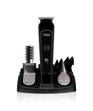 VEGA Men 11-in-1 Ultra Multi-Grooming Set with IPX 6 Showerproof Beard/Hair Trimmer, Nose Trimmer & Body Groomer And Shaver, (VHTH-20)