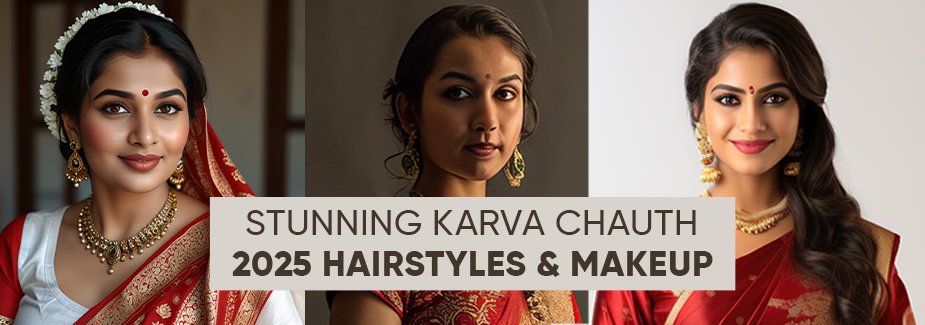 Easy Karwachauth 2025 Hairstyles and Makeup to Try on Your Clients